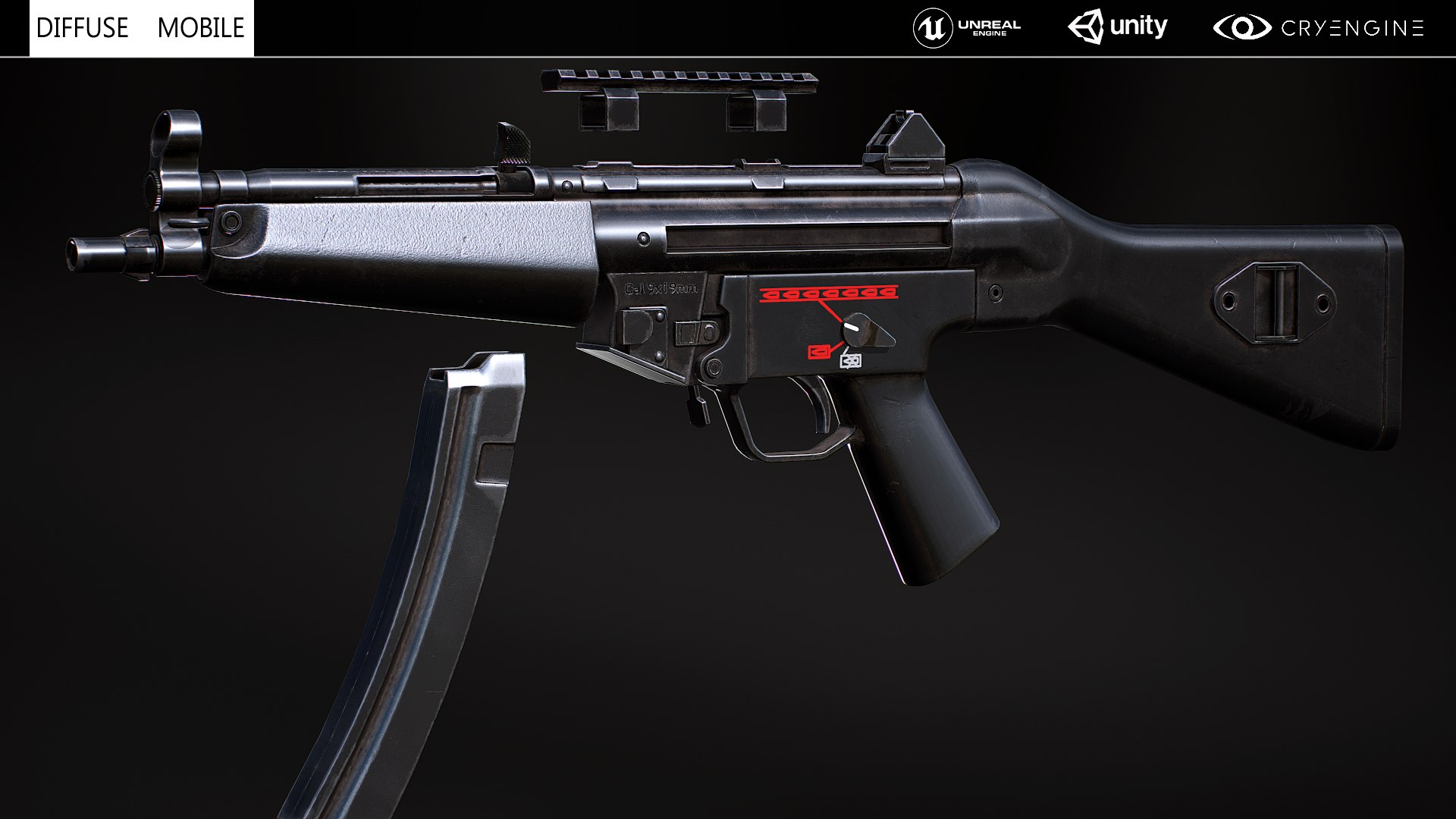 3D Mp5A2 - Mobile Ready Low Poly Model - TurboSquid 1781933