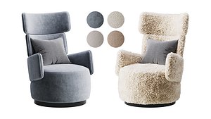 ARMCHAIR Fur and Fabric