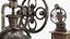 Retro Coffee Grinder with Drawer Rusted Look Brown Used Rigged