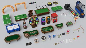 Poly Casino Pack Collection 3D model