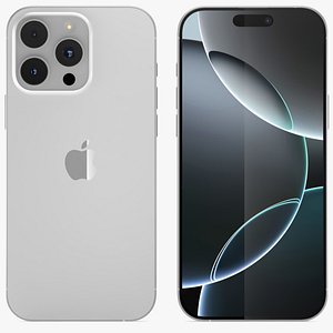 Apple iPhone 16 Pro Max White Titanium - 3ds max Standard 3D model