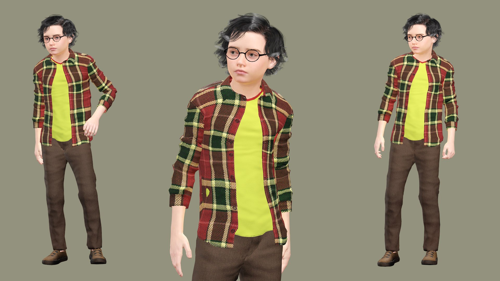 3D Realistic Rigged Little Smart Boy-B Character 3D Model - TurboSquid ...