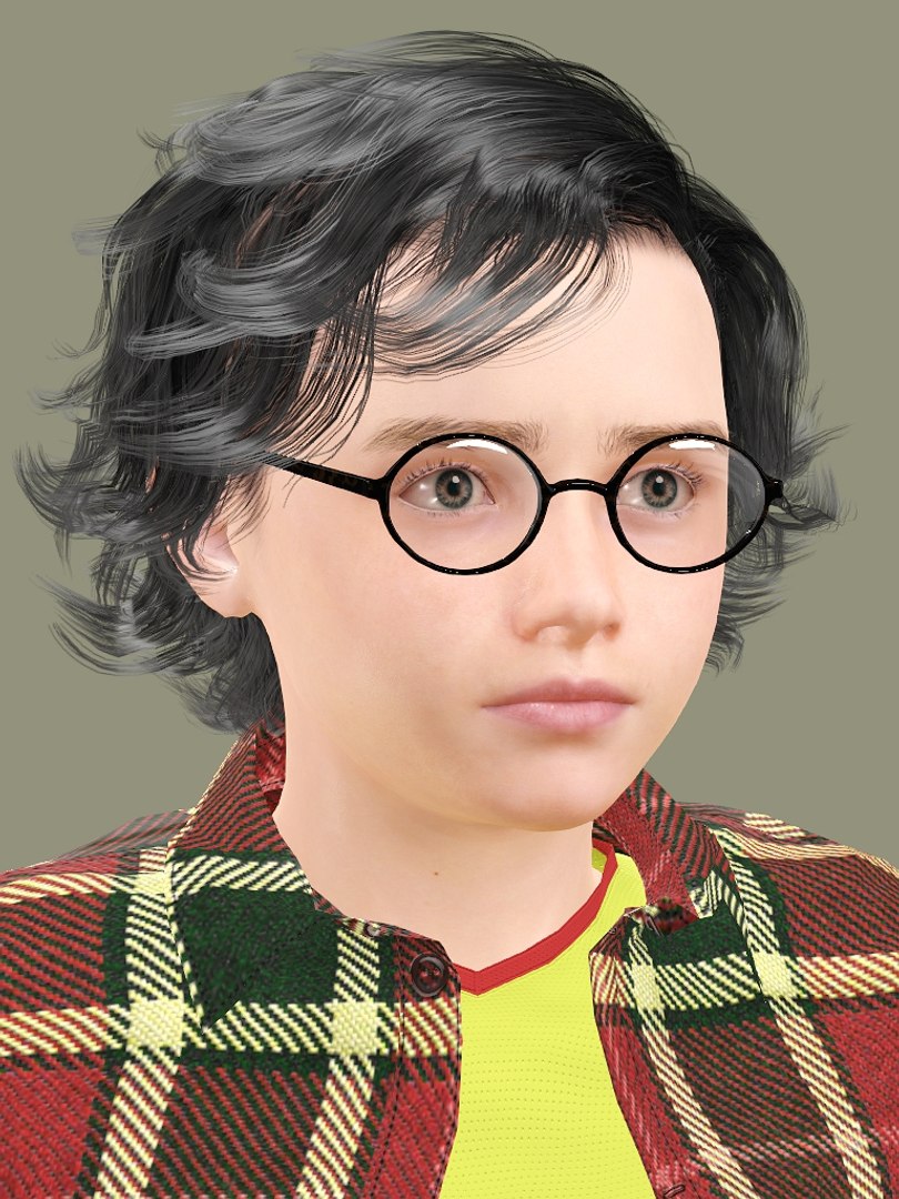 3D Realistic Rigged Little Smart Boy-B Character 3D Model - TurboSquid ...