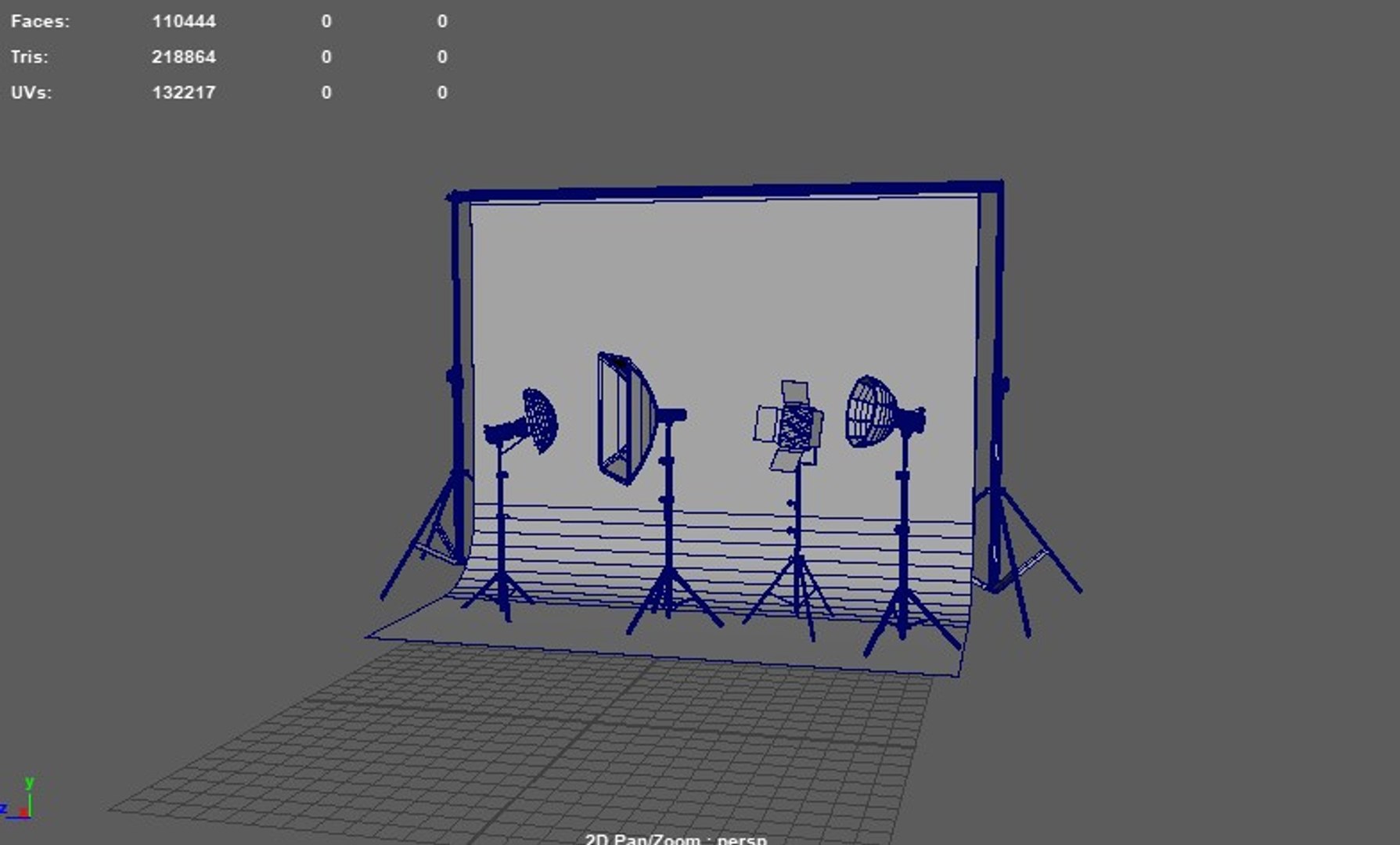 Studio Backdrop And Lights Kit Collection 3D Model 3D Model ...