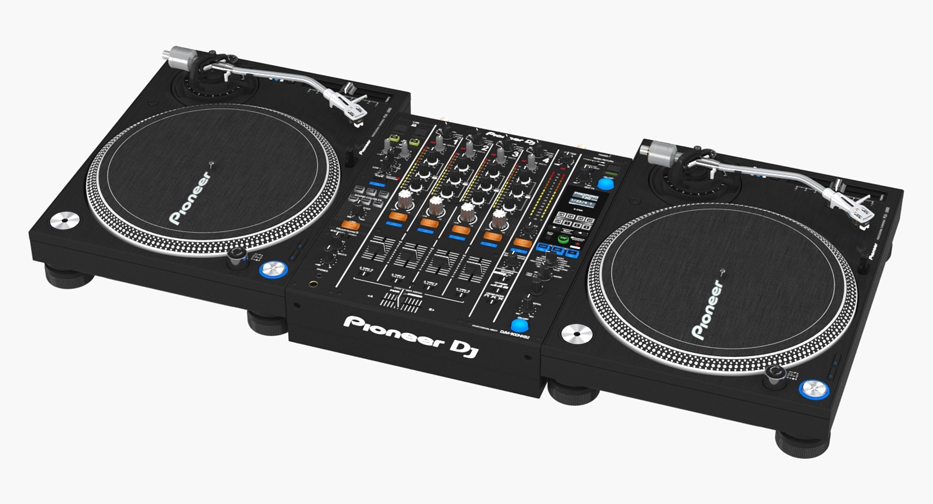 All In One Digital DJ System Pioneer 3D model preview