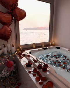 Romantic Bath Blender Scene 3D model