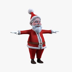 Santa Clause 3D Cartoon