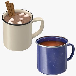 3d model of hot tea chocolate cup