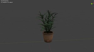 3D model Potted Green Fern Plant 3D Model