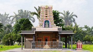 Indian Style Temple Architecture 3D model