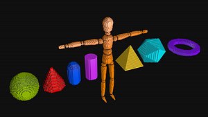 3D model Cubic primitives PIXELS Low-poly