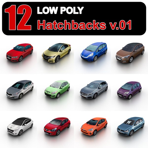 Low Poly Hatchbacks v.01