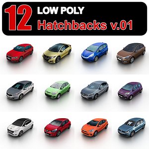 Low Poly Hatchbacks v.01