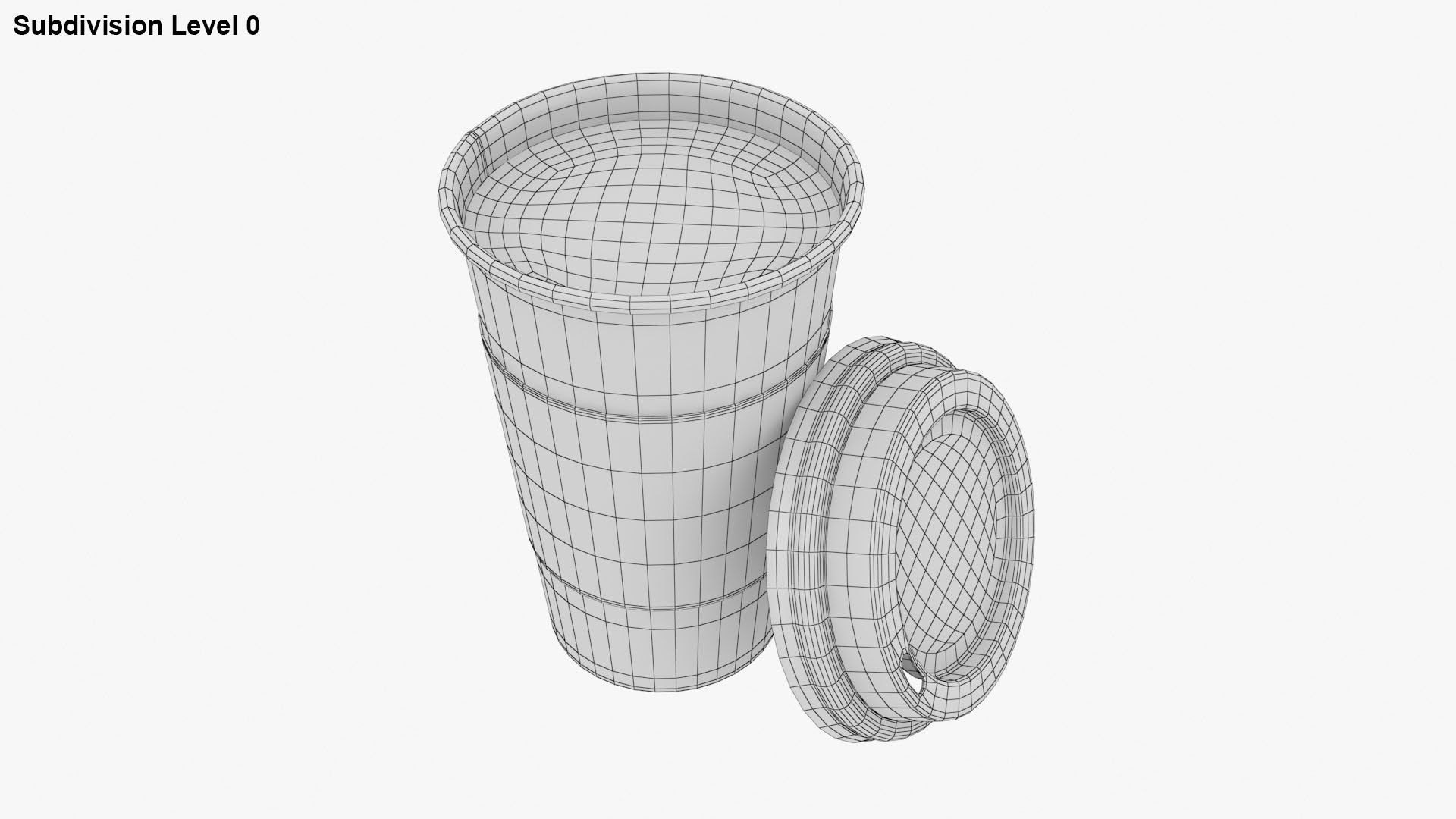 Paper Coffee Cup With White Lid Collection 3D Model - TurboSquid 2208467