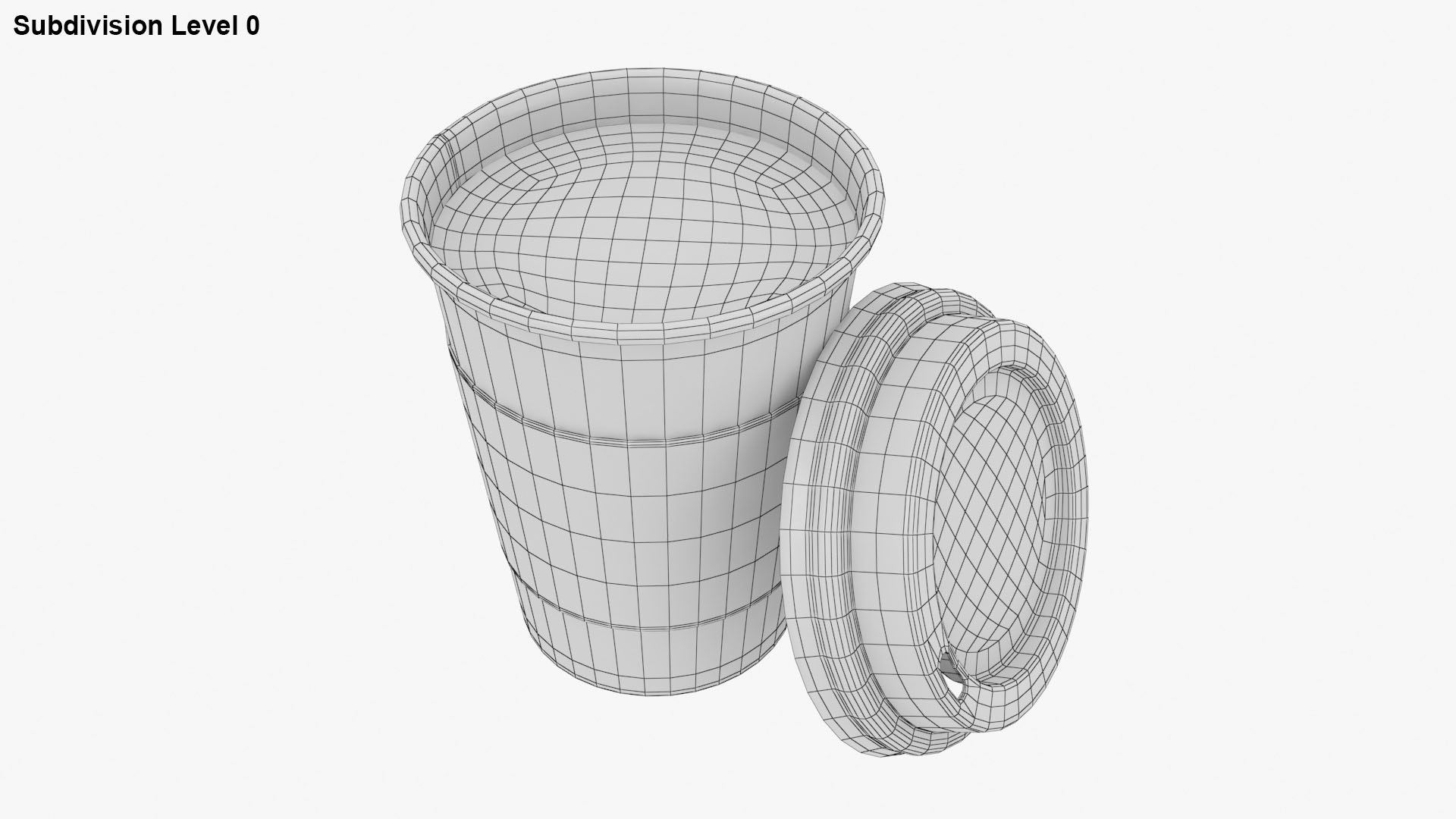 Paper Coffee Cup With White Lid Collection 3D Model - TurboSquid 2208467