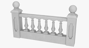 balustrade 3d obj