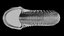 Ammonoid shell with monoschizotomous tripartite ribs