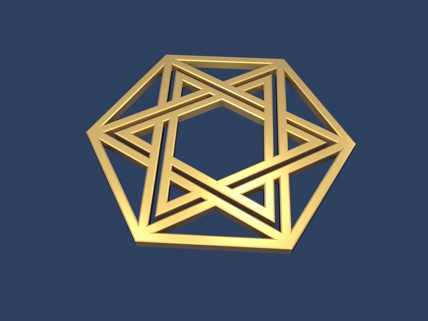 Star david hexagon 3D model - TurboSquid 1417489