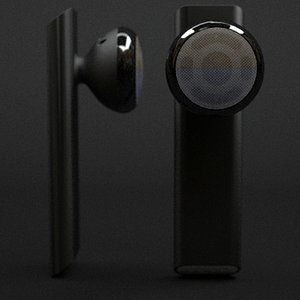 apple iphone bluetooth headset 3d model