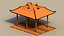 Japońskie stokrotki Low Poly