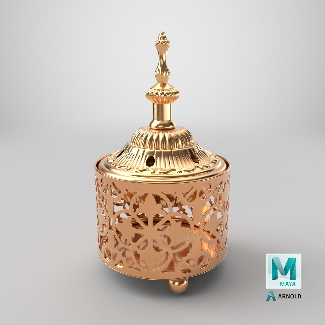 Arabic Incense Burner model https://p.turbosquid.com/ts-thumb/QC/06VuAx/AD/stemcell_maya_arnold_render/png/1770043753/1920x1080/fit_q87/b7a90d79251a59e4cff26b164946081fb30ba307/stemcell_maya_arnold_render.jpg