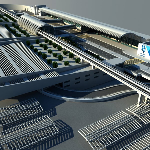 dubai airport terminal 3 3d model