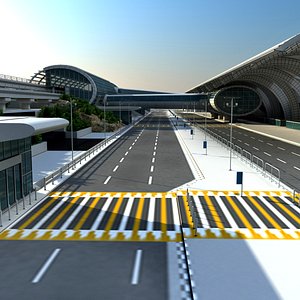 dubai airport terminal 3 3d model
