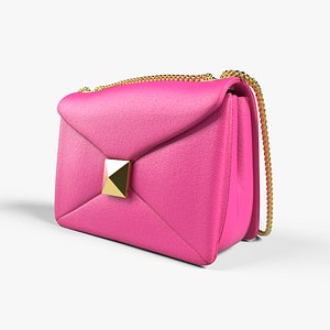 3D model Valentino Garavani One Stud Chained Crossbody Bag