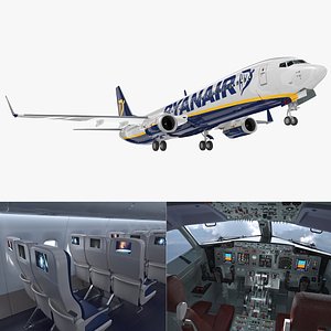 Ryanair Boeing 737-900 with Interior Rigged