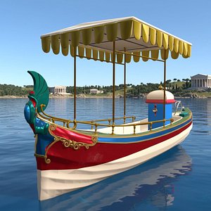 Daimler Marie Motor Boat - Museum Show Piece - Vintage Water Vehicle Low Poly