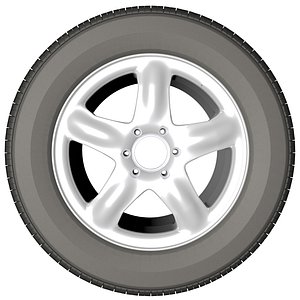 3D cars wheel model