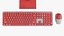 Wireless Computer Set Clavier Souris Moniteur Rouge Blanc