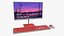 Wireless Computer Set Clavier Souris Moniteur Rouge Blanc