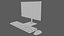 Wireless Computer Set Clavier Souris Moniteur Rouge Blanc
