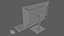 Wireless Computer Set Clavier Souris Moniteur Rouge Blanc