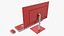 Wireless Computer Set Clavier Souris Moniteur Rouge Blanc