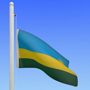 flag rwanda - loop 3d max