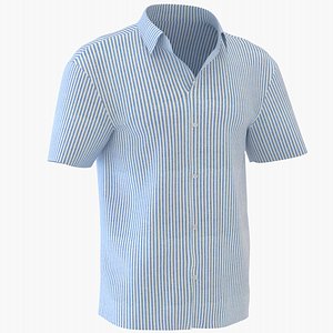 man short sleeve shirt 3D model