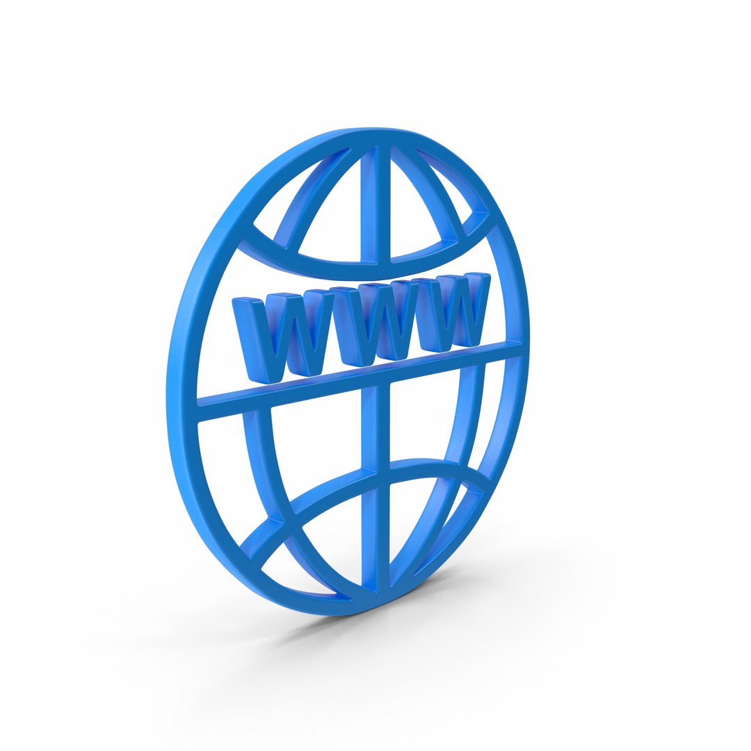 3D Web Icon Blue Model - TurboSquid 2316643