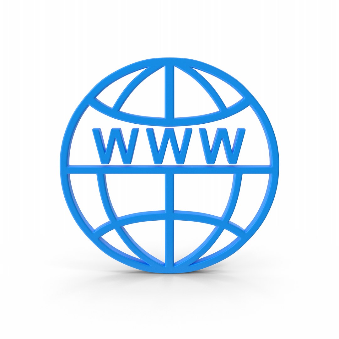 3D Web Icon Blue Model - TurboSquid 2316643