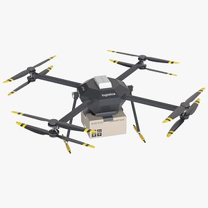 3d model photoreal logistics drone
