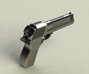 3d iron big shiny gun barrel