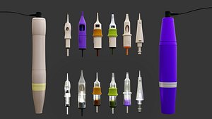 SET Permanent tattoo machines and cartridges SET