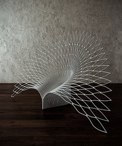 3D peacock chair model