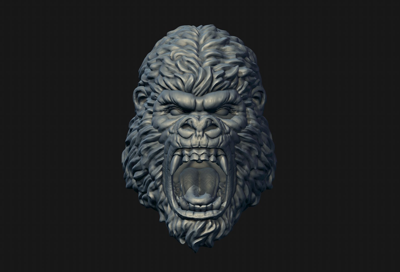Gorilla Head 3D Print 3D - TurboSquid 1871886