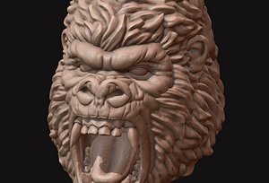 Gorilla Head 3D print 3D