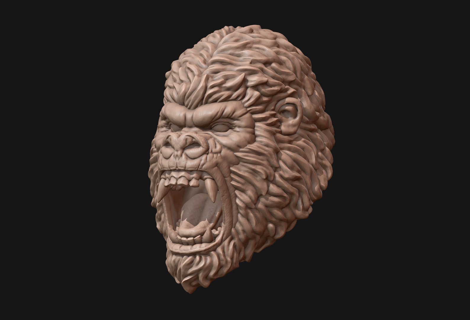 Gorilla Head 3D Print 3D - TurboSquid 1871886