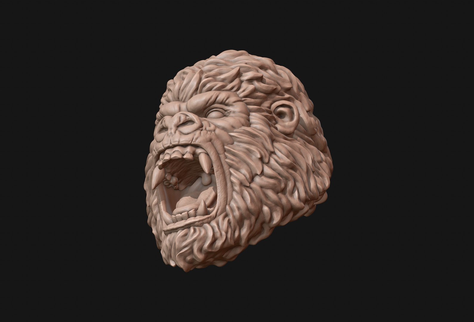 Gorilla Head 3D Print 3D - TurboSquid 1871886