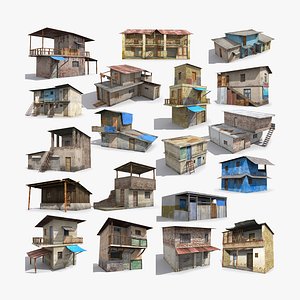3D ready slum hut shack