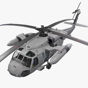 3D UH-60 Black Hawk Grey Static model